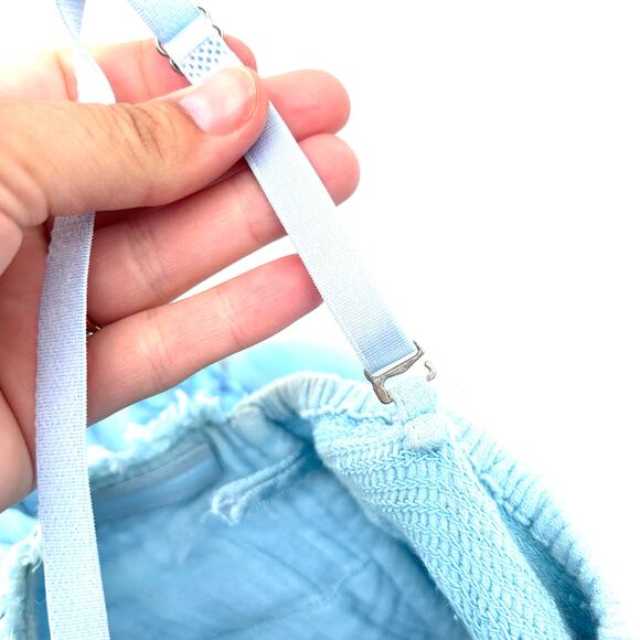 Free People Rosa Maxi Dress Baby Blue 3D Flowers Strapless Fairy XS Small - Picture 7 of 12